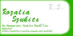 rozalia szukits business card